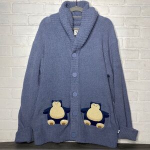 Gelato Pique Pokemon Sleep Snorlax Embroidered Shawl Cardigan Navy Unisex L-XL